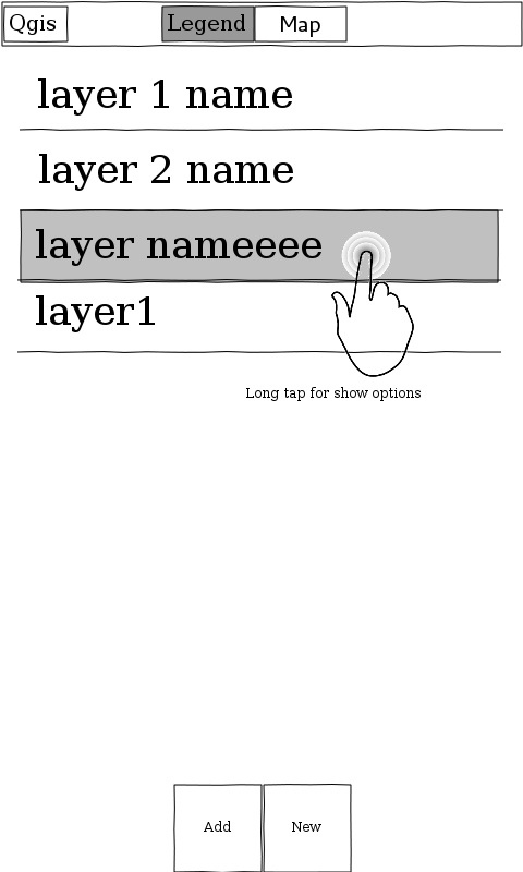 UX mockup for the first QML based app